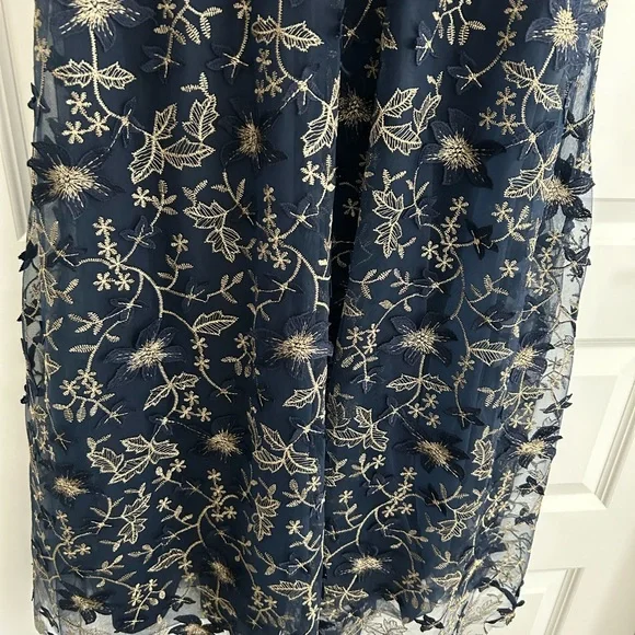 Baltic Born Navy and Gold Floral Maxi Dress - Picture 3 of 16